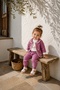 Baby Girl Set - 3-Piece Top and Bottom Set with Lace Collar and Rose Embroidery - 5