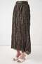 Women's Belted Patterned Smoked Skirt - 3