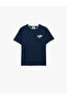 Printed Detailed Cotton Short Sleeve Crew Neck T-Shirt - 3