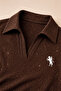 Plus Size Sim Detailed Polo Collar Gathered Blouse - 2