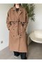 Camel oversized lined soft aren trench coat - 3