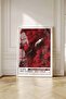 Double Horse Painting Red Autumn Forest – Terra Aerial Art Poster – White Framed