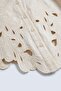 قميص غير متماثل بأكمام ثلاثية الأرباع مطرز بالليزر - 6
