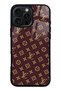 iPhone 16 Pro Max Red Lv Design Glossy Phone Case