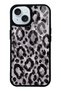 iPhone 15 Gray Leopard Design Glossy Phone Case