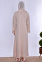 Hijab-Friendly Cotton Nursing Nightgown Set with Dressing Gown Effortt - Beige - 4