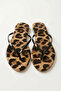Women's Leopard Patent Leather Flat Sole Flip-Flop Casual Sandals Comfortable Stylish Thin Strap Summer Pool Sea Beach Slippers - 2