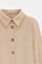 Women's Shirt Collar Wooden Buttoned Collage Elastic Aerobin Woven Tunic - Regular Fit - 3
