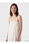 Ecru Strawberry Patterned Women's Nightgown - 2