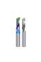 Premium 1-Flute Solid Carbide End Mill 3.175*2*8 Upcut Spiral CNC Router Bit AlTiN Coated - 2