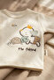 Nora 3-Piece Cotton Baby Set - Ecru Double-Breasted Top with Dog Embroidery and Gloves, Ribbed Booties - 5