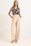 High waist wide leg trousers cream - 3