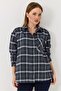 Women's plaid shirt - anthracite - 2