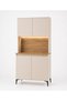 Coffee Cabinet Coffee Corner Kitchen Coffee Station Multi-Purpose Cabinet with Led Lighting - 5