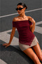 Women's Lace Detailed Cotton Ribbed Undershirt Blouse 217 - 3