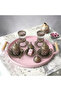 Tray with Wooden Handles Metal Tea Tray Coffee Tray Presentation Breakfast Tray 30 cm - 3