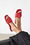 Anita Women's Daily Leather Slippers Red