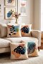 Abstract Leaves Patterned 4-Piece Throw Pillow Cover Set - 2