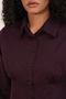 Women's Slim Fit Poplin Shirt 1339 - Plum - 5