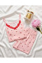 Women's Milan Fabric Strappy Shorts Pajama Set