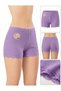 Women's Lilac Ribbed Ruffle Shorts – Soft Stretch Fabric, Casual Comfort m