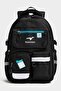 Unisex School Backpack Travel Camping Daily Student Backpack School Bag 2469 Black - 2