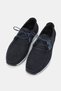 Men's Dark Blue Nubuck Genuine Natural Leather Stitched Breathable Lace-Up Casual Shoes - 2