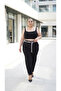 Plus Size Mom Belted High Waist Knitted Women's Pants - 4