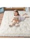 Soft Fluffy Area Rug for Living Room, Bedroom - Shaggy Washable Anti-Skid Modern Home Decor Floor Carpet - 8