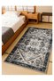 Carpet Rug Anti-Slip - 183 x 275 cm (6x9 ft) - Royal Heritage Design - Smoke Black - 4