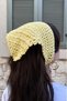 Yellow Sequined Special Series Knitted Bandana - Hand Knitted Mesh Model Bohemian Bandana - 2