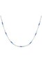 Wave Women's Necklace, 925 Sterling Silver, Beaded Chain Necklace, with Czech Seed Beads, Handmade Adjustable Jewelry