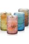 POLIDREAM Vintage Glassware Set - 4pcs Multicolor 15.2oz Hobnail Drinking Glasses for Beer, Cocktail, Soda & Juice