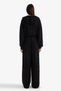 Wide Leg Black Women's Sweatpants with Pockets G4762Ax/Bk81 - 4