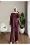 Women's Oversize Stone Modal Set - Burgundy