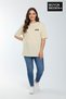 Süperlife Women's Large Size New York Printed 3Xl-6Xl Crew Neck T-Shirt Spr25Btsk510-05