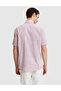 Burgundy 100% Cotton Regular Fit Summer Shirt 50325364-Vr014 - 5