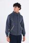 Modal Fabric Hooded Zippered Men's Sweatshirt with Contrast Detail - 4