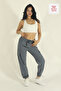 Women's Oversize Parachute Fabric Cargo Pocket, Leg Clip, Baggy Trousers - 2