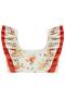 Ruffled Sleeve Swimsuit Set for Ages 2-12 - Orange - 2
