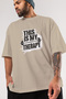 This Is My Therapy Oversize Front-Printed Beige T-Shirt 100% Cotton Streetwear Premium Comfortable Fit - 3