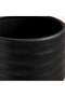 Max Stoneware Striped Pedestal Planter 13.5x13.5x13.7cm - Black - 2