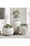 Balsam Cement Terrazo Textured Urn Planter 54x46cm - White - 3