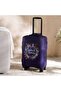 World Travel Printed Luggage Cover Medium - Blue