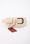 Unisex Original Leather Belt Cream 3 cm Genuine Leather Belt - 4