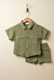 Baby Boy Muslin Shirt Shorts Summer 2-Piece Set - 2