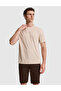 Dark Beige Regular Fit 100% Cotton Crew Neck T-Shirt 50327872-Vr088 - 5