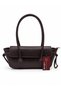 Berlin Baguette Women's Shoulder Bag with Knot Detail on the Covered Edges, Bitter Brown