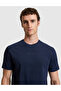 Navy Blue Regular Fit 100% Cotton Crew Neck T-Shirt 50327872-Vr033 - 2