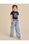 Girls Black Printed T-shirt - 5